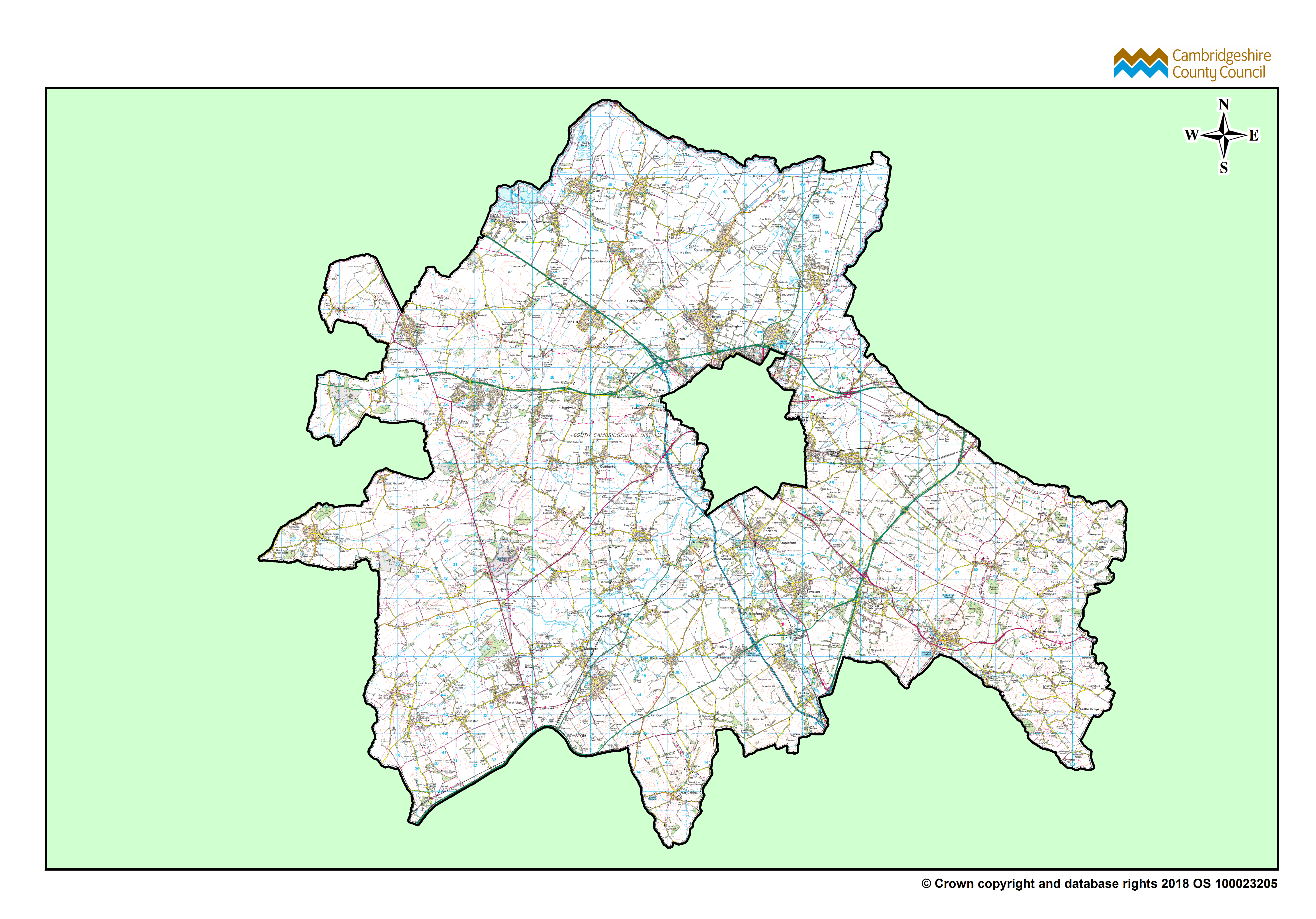 South Cambs Planning Map Basic South Cambridgeshire Map | Cambridgeshire Insight Open Data